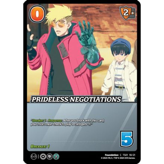 Prideless Negotiations, 18/21, C, UniVersus, Cowboy Bebop & Trigun Stampede
