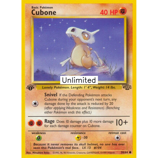 Cubone Common 50/64 Pokemon Card Game Jungle
