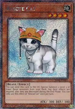 Rescue Cat (V.7 - Platinum Secret Rare) - 25th Anniversary Rarity Collection II (Platinum Secret Rare) [RA02-001]