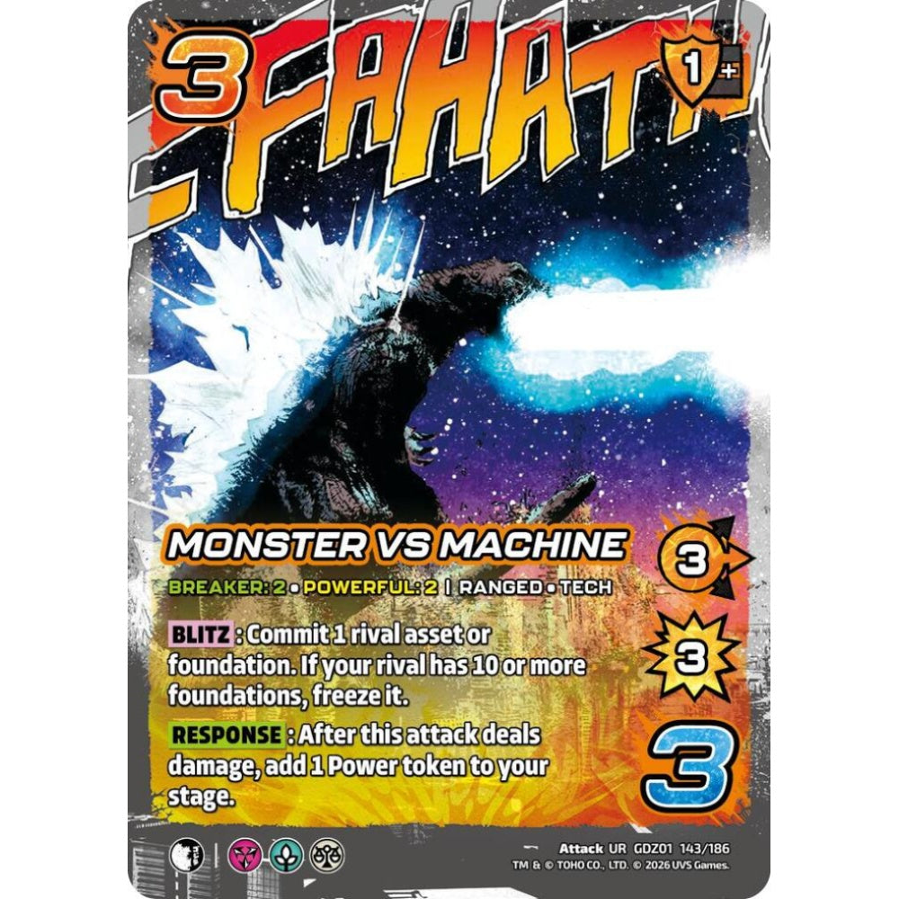 Monster vs Machine GDZ01 143/186 GDZ01 Universus Godzilla: Reign of Kaiju Attack UR