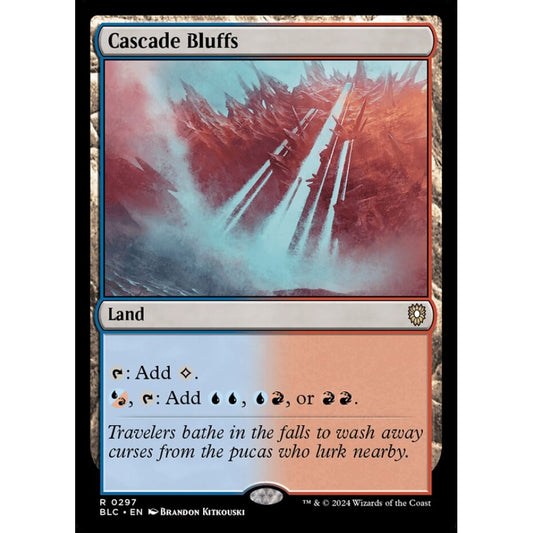 Cascade Bluffs, 297, rare, Magic: The Gathering, Bloomburrow