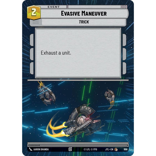 Evasive Maneuver, C, JTL 996) Hyperspace Foil, Star Wars Unlimited