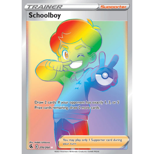Schoolboy Rainbow Rare 276/264 Pokemon Card Game Fusion Strike