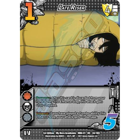 Late Riser, 34/180, UC, UniVersus, MHA01 My Hero Academia