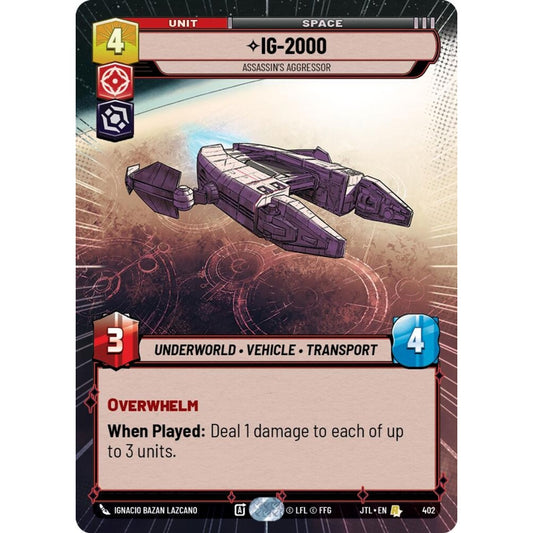 IG-2000, R, JTL 402) Hyperspace, Star Wars Unlimited