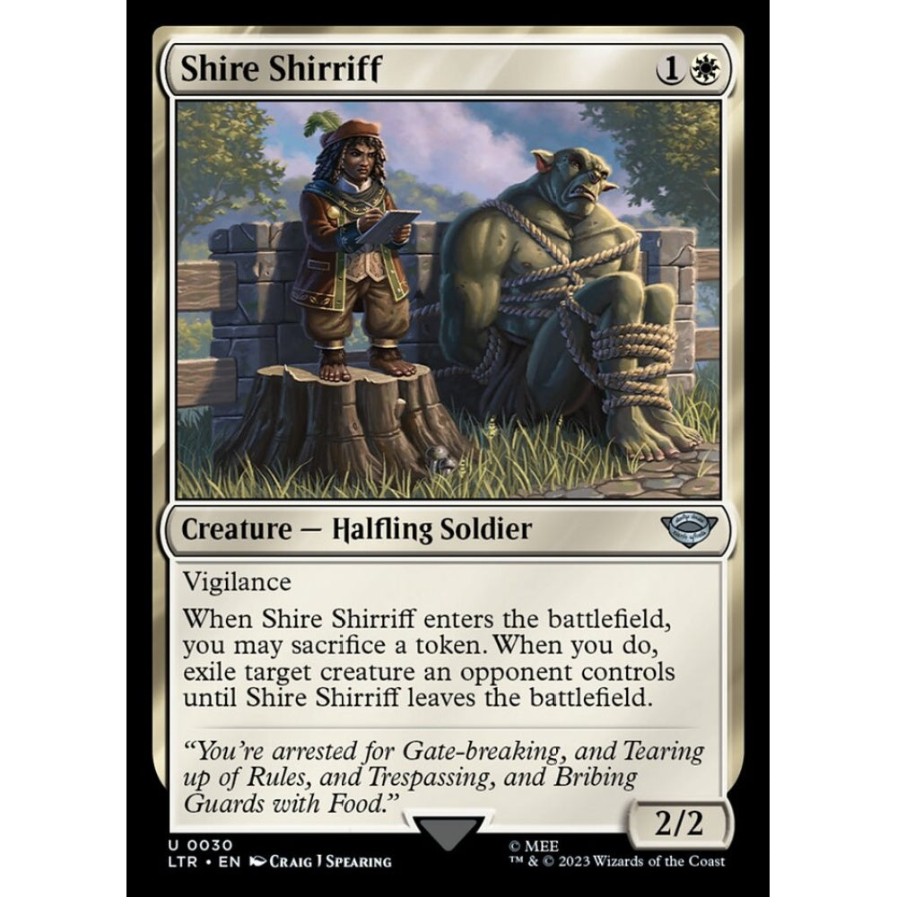 Shire Shirriff, uncommon, 30, Magic the Gathering, The Lord of the Rings: Tales of Middle-earth