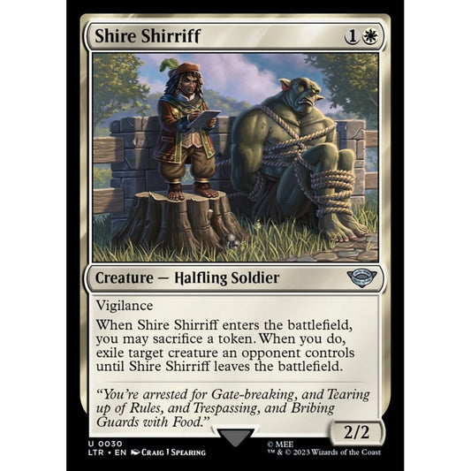 Shire Shirriff, uncommon, 30, Magic the Gathering, The Lord of the Rings: Tales of Middle-earth