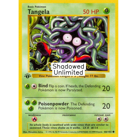 Tangela Common 66/102 Pokemon Card Game Base Set