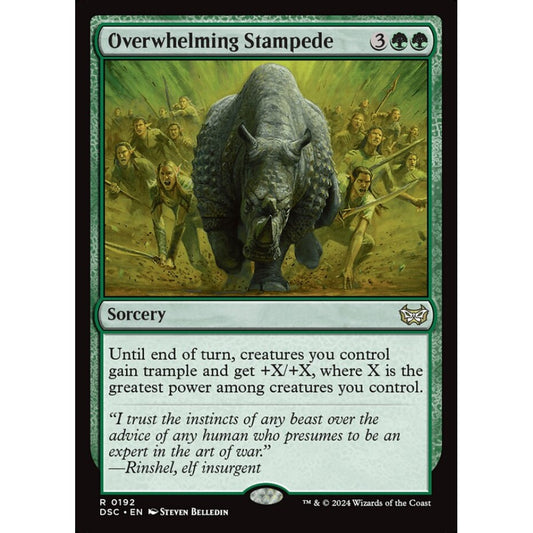 Overwhelming Stampede, 192, rare, Magic: The Gathering, Duskmourn: House of Horror