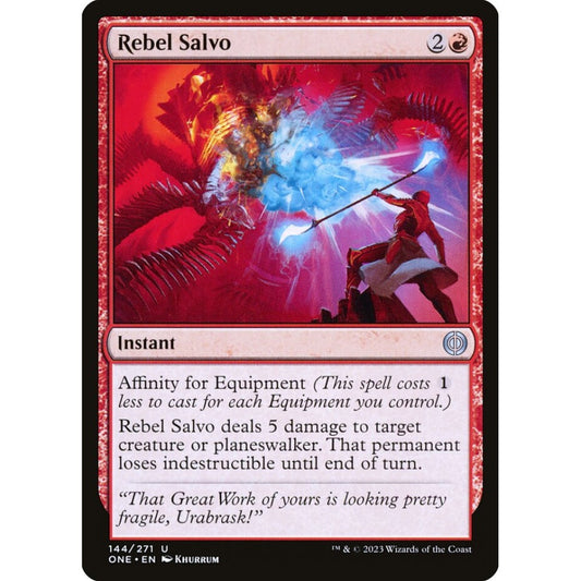 Rebel Salvo, uncommon, 144, Magic the Gathering, Phyrexia: All Will Be One