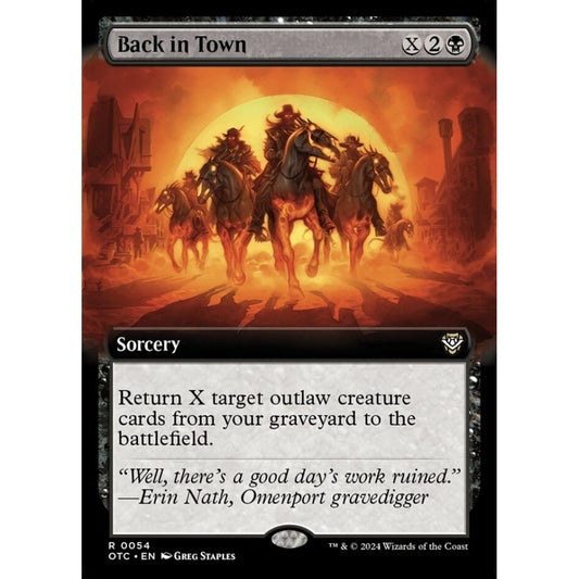 Back in Town, 54, rare, Magic: The Gathering, Outlaws of Thunder Junction