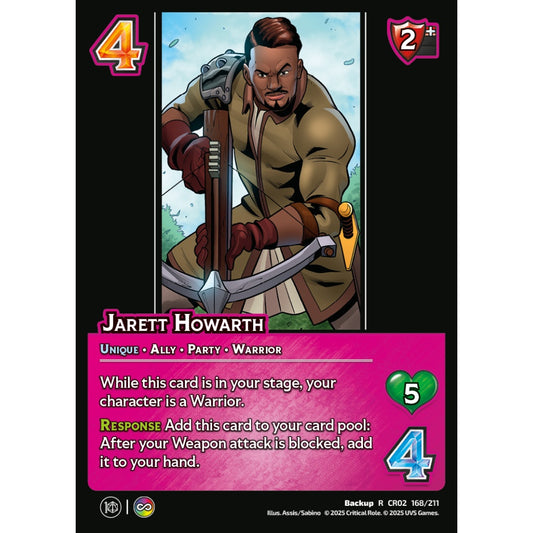 Jarett Howarth, 168/211, CR02, Universus, Critical Role: Heroes Of Exandria, Backup, R