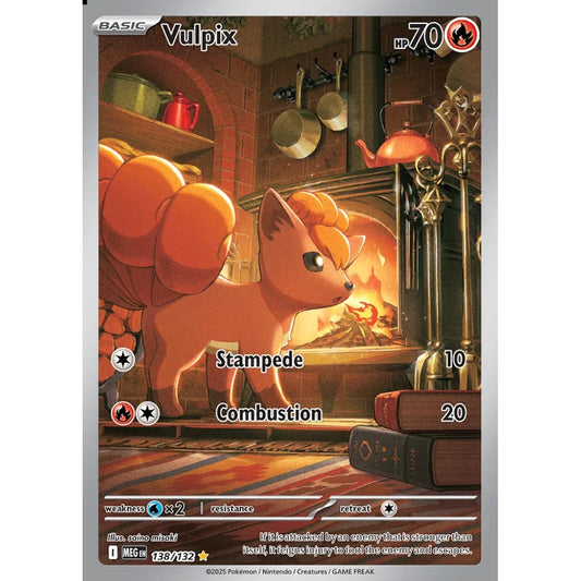 Vulpix Illustration Rare 138/132 Pokemon Card Game Mega Evolution