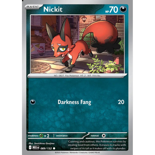 Nickit Common 089/132 Pokemon Card Game Mega Evolution