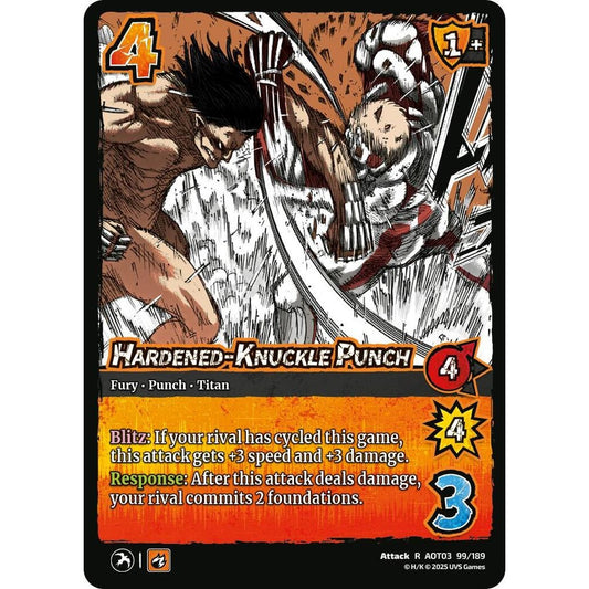 Hardened-Knuckle Punch 99/189 AOT03 Universus Attack on Titan: Apocalypse Attack R