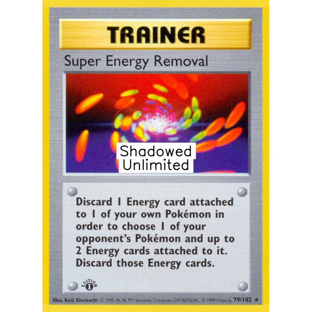 Super Energy Removal Rare 79/102 Pokemon Card Game Base Set