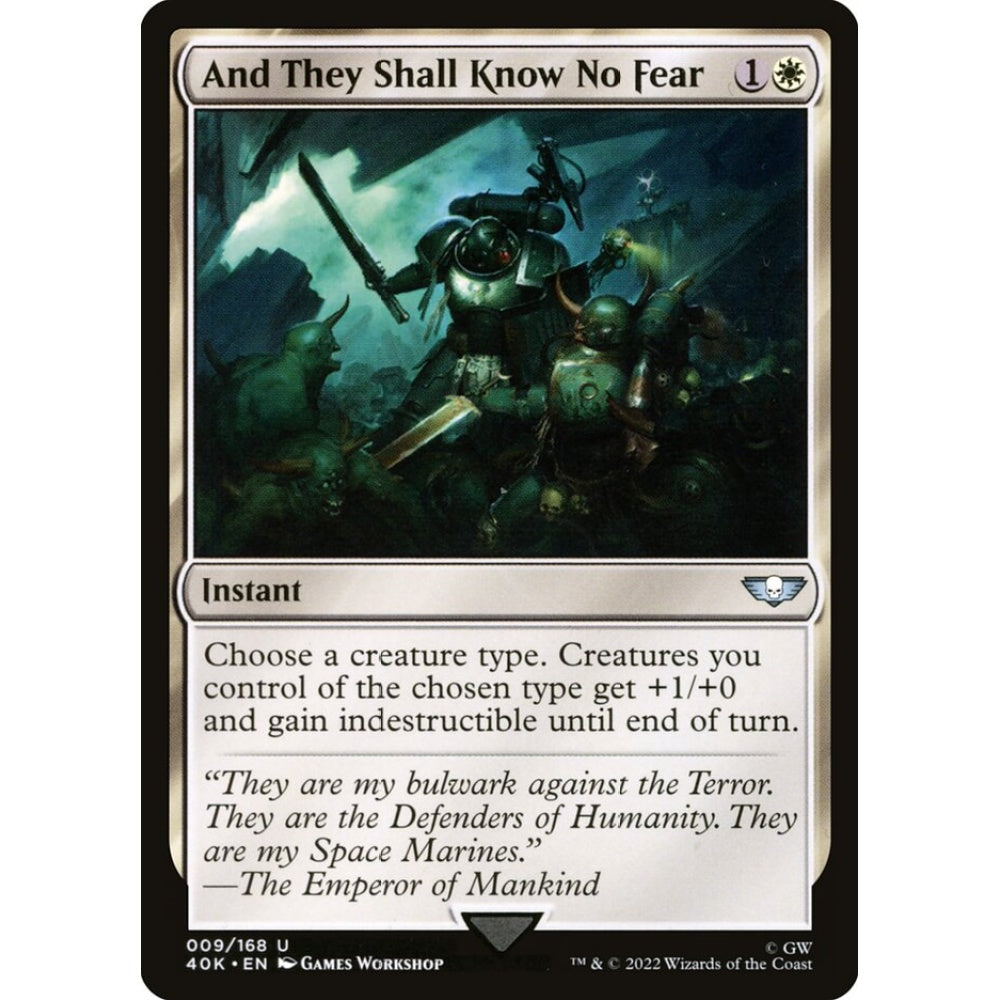 And They Shall Know No Fear uncommon 9 Magic the Gathering Warhammer 40,000 Commander