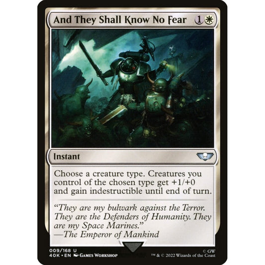 And They Shall Know No Fear uncommon 9 Magic the Gathering Warhammer 40,000 Commander
