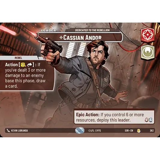 Cassian Andor, 263, R, Star Wars Unlimited, Sparks Of Rebellion