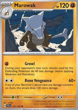 Marowak - Stellar Crown (Uncommon) [SCR-073]