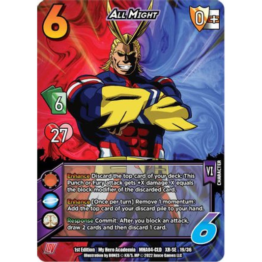 All Might, 19/36, XR-SE, UniVersus, MHA04 League of Villains