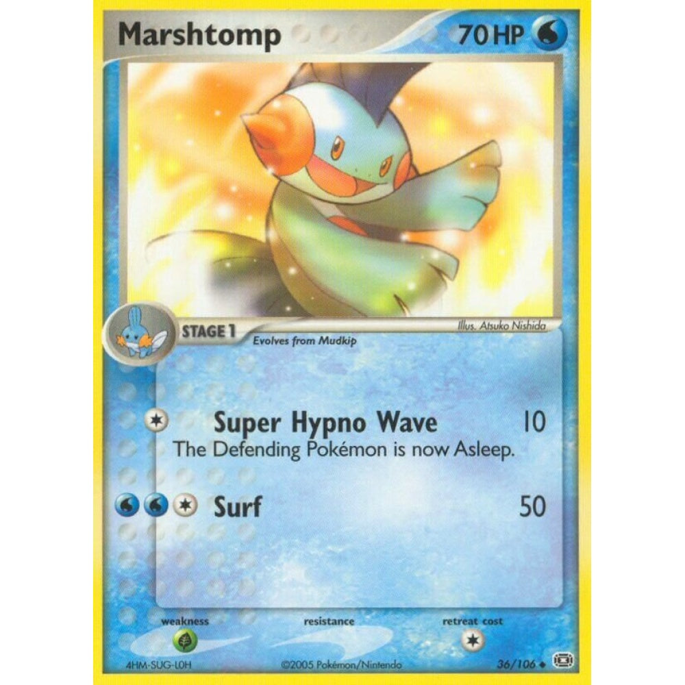 Marshtomp Uncommon 36/106 Pokemon Card Game EX Emerald