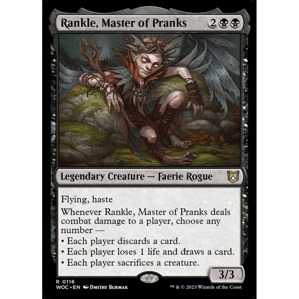 Rankle, Master of Pranks, rare, 116, Magic the Gathering, Wilds of Eldraine Commander