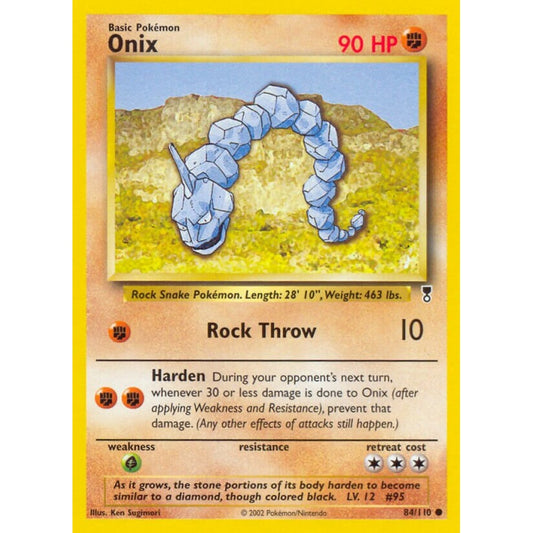Onix Common 84/110 Pokemon Card Game Legendary Collection