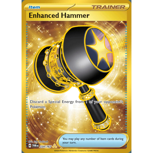 Enhanced Hammer Secret Rare 224/167 Pokemon Card Game Twilight Masquerade
