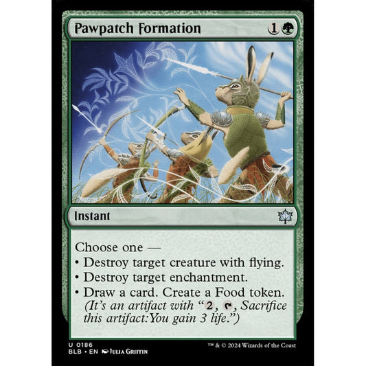 Pawpatch Formation, 186, uncommon, Magic: The Gathering, Bloomburrow