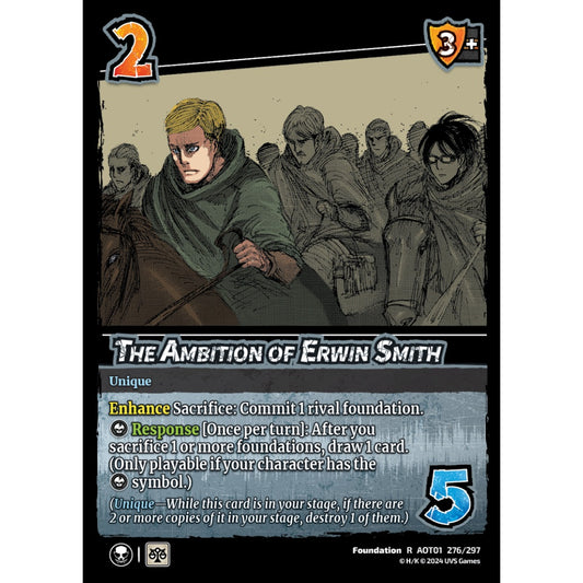 The Ambition of Erwin Smith, 276/297, R, UniVersus, Attack on Titan: Battle for Humanity