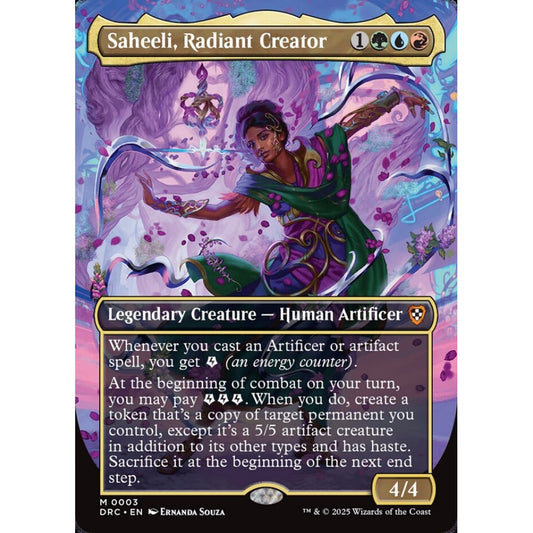 Saheeli, Radiant Creator, 3, mythic, Magic: The Gathering, Aetherdrift Commander