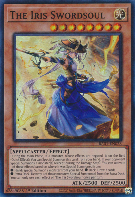 The Iris Swordsoul RA01-EN023 Ultra Ultra Rare Yu-Gi-Oh 25th Anniversary Rarity Collection in Art