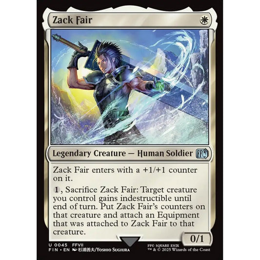 Zack Fair uncommon 45 Magic the Gathering Final Fantasy