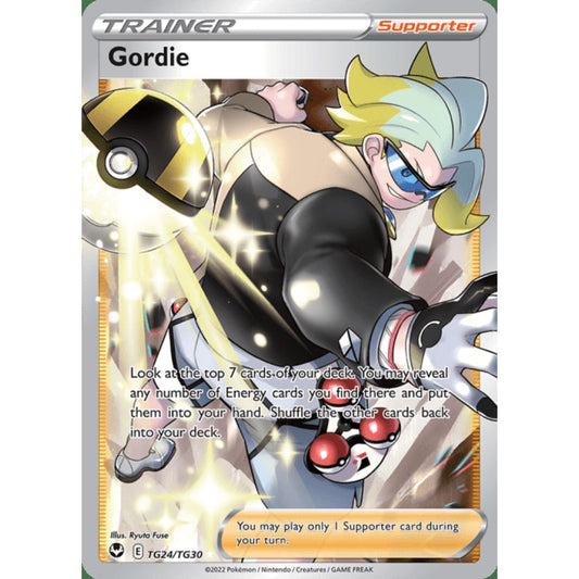Gordie Full Art TG24/TG30 Pokemon Card Game Silver Tempest