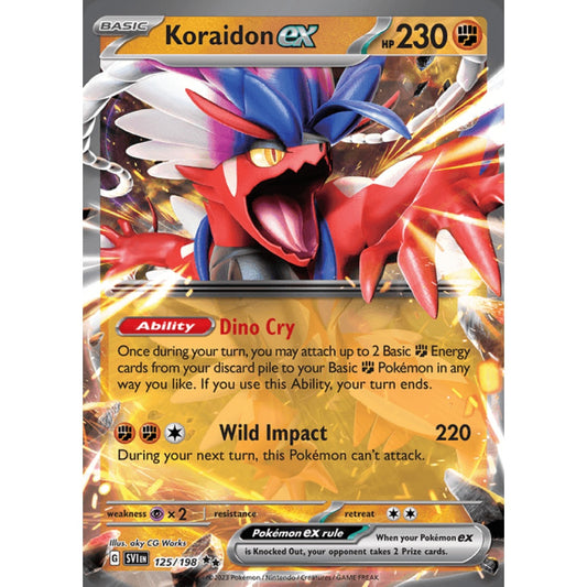 Koraidon ex Double Rare 125/198 Pokemon Card Game Scarlet & Violet