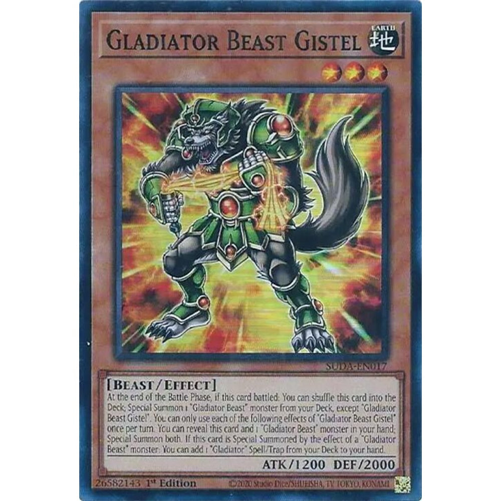 Gladiator Beast Gistel SUDA-EN017 Super Yu-Gi-Oh Supreme Darkness