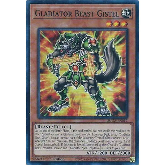 Gladiator Beast Gistel SUDA-EN017 Super Yu-Gi-Oh Supreme Darkness