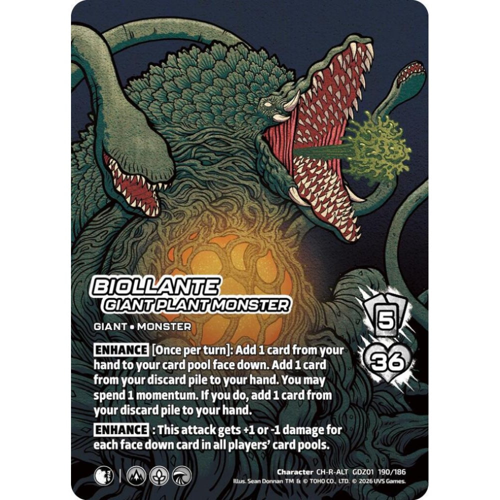 Biollante, Giant Plant Monster  GDZ01 190/186 GDZ01 Universus Godzilla: Reign of Kaiju Character CH-ALT