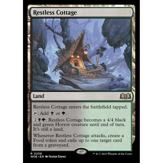 Restless Cottage, rare, 258, Magic the Gathering, Wilds of Eldraine