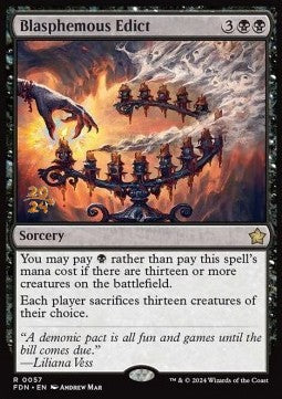 Blasphemous Edict - Magic: The Gathering Foundations: Promos (Rare) [PFDN-57]