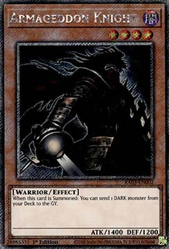 Armageddon Knight (V.4 - Platinum Secret Rare) - Quarter Century Bonanza (Platinum Secret Rare) [RA03-002]