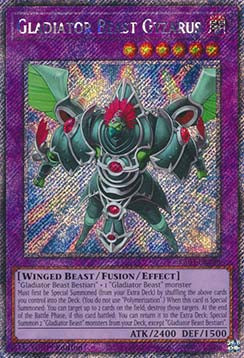Gladiator Beast Gyzarus (V.1 - Platinum Secret Rare) - Quarter Century Bonanza (Platinum Secret Rare) [RA03-198]