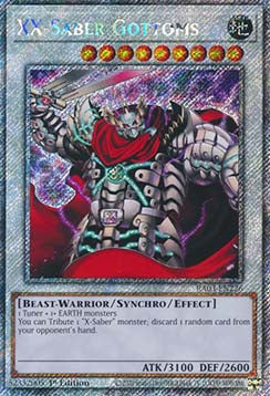XX-Saber Gottoms (V.1 - Platinum Secret Rare) - Quarter Century Bonanza (Platinum Secret Rare) [RA03-226]