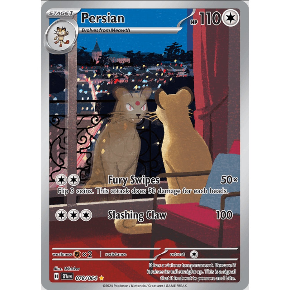 Persian, 078/064, Art Rare, Pokemon, Shrouded Fable