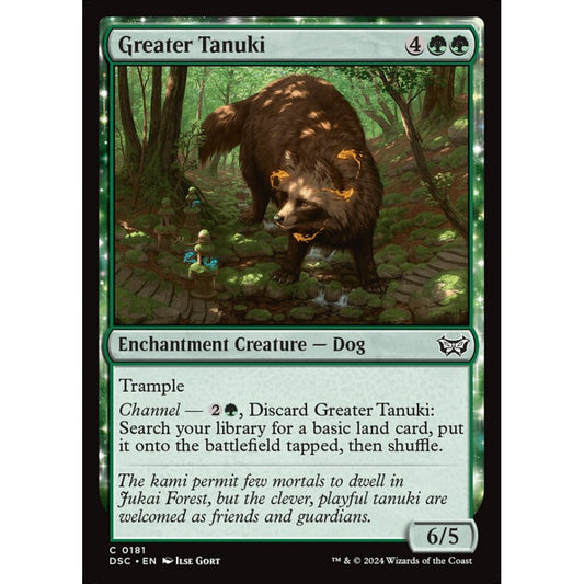 Greater Tanuki, 181, common, Magic: The Gathering, Duskmourn: House of Horror
