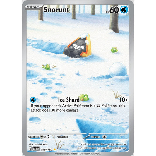 Snorunt, Art Rare, 188/191, Pokemon Card Game, Paradox Rift