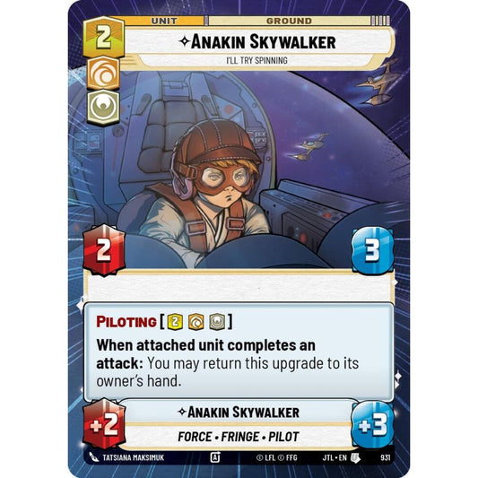 Anakin Skywalker, U, JTL 931) Hyperspace Foil, Star Wars Unlimited