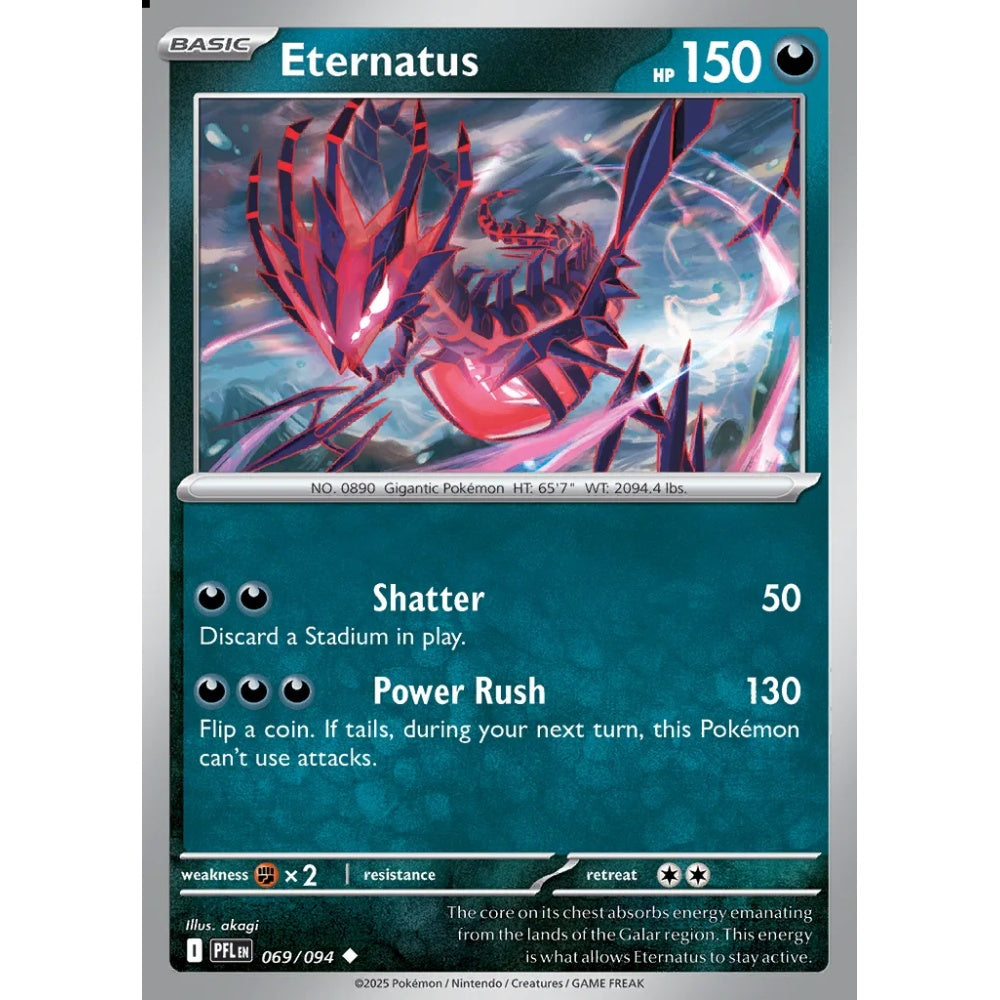 Eternatus Uncommon 069/094 Pokemon Card Game Phantasmal Flames