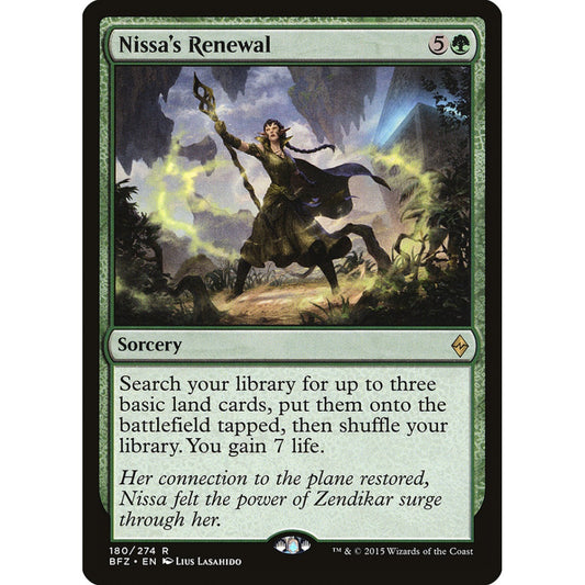 Nissa's Renewal rare 180 Magic the Gathering Battle for Zendikar